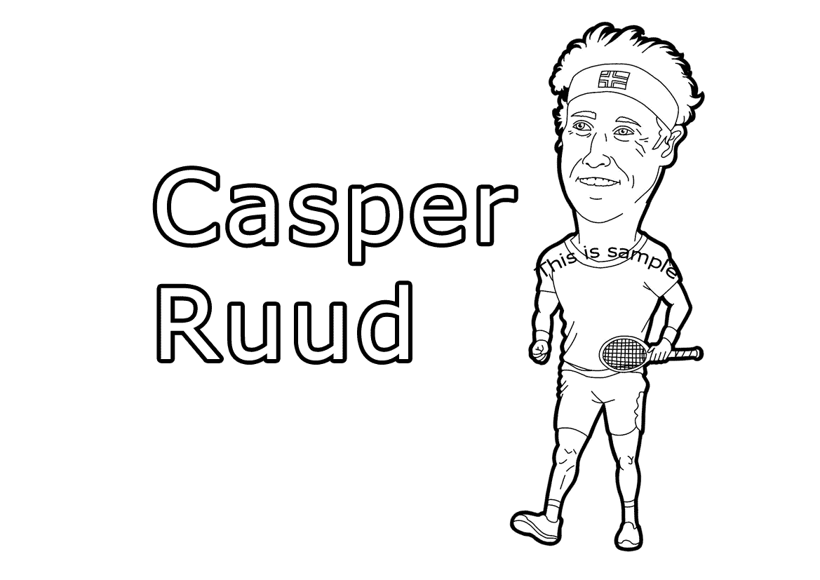 Casper Ruud Coloring Pages