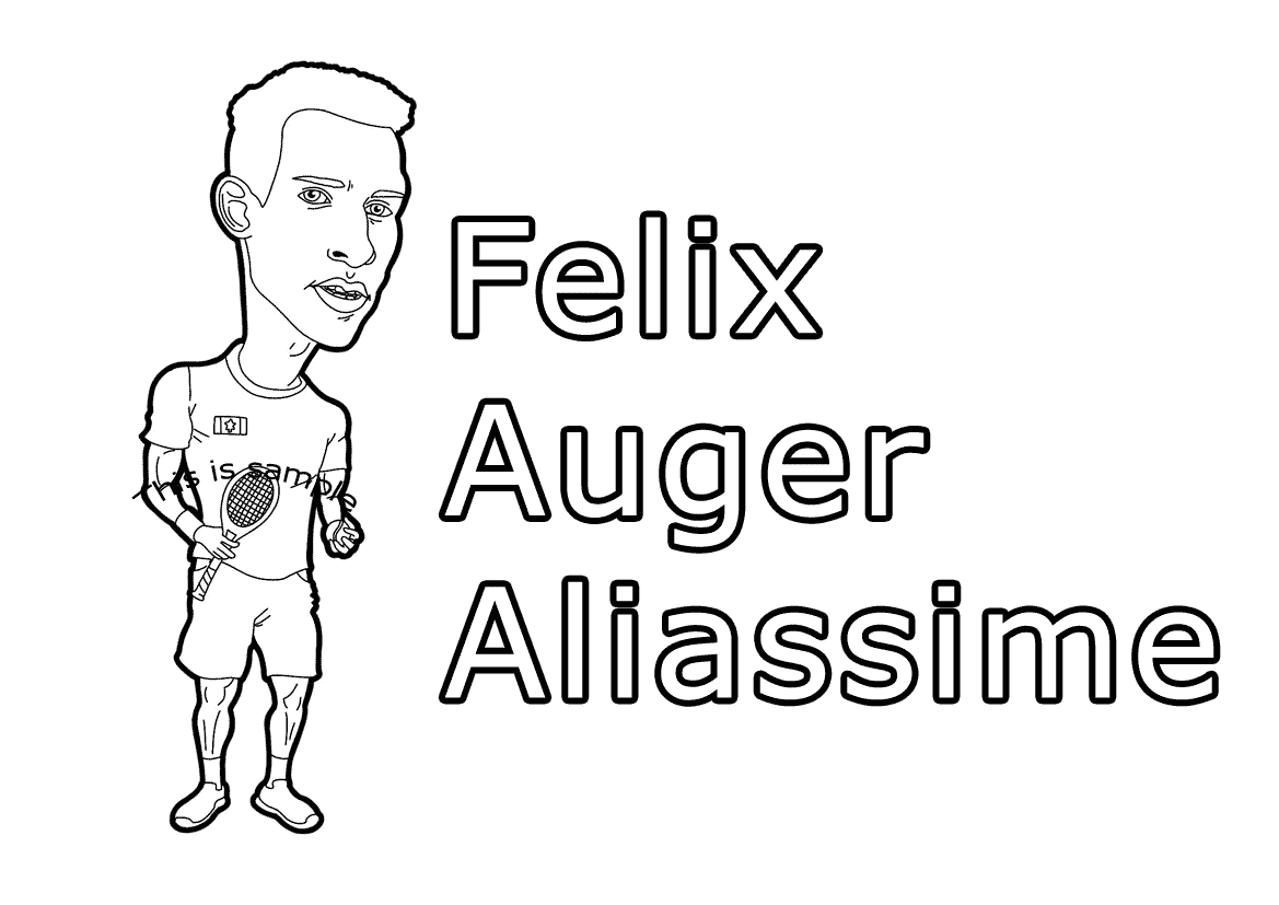 Felix Auger Aliassime Coloring Pages