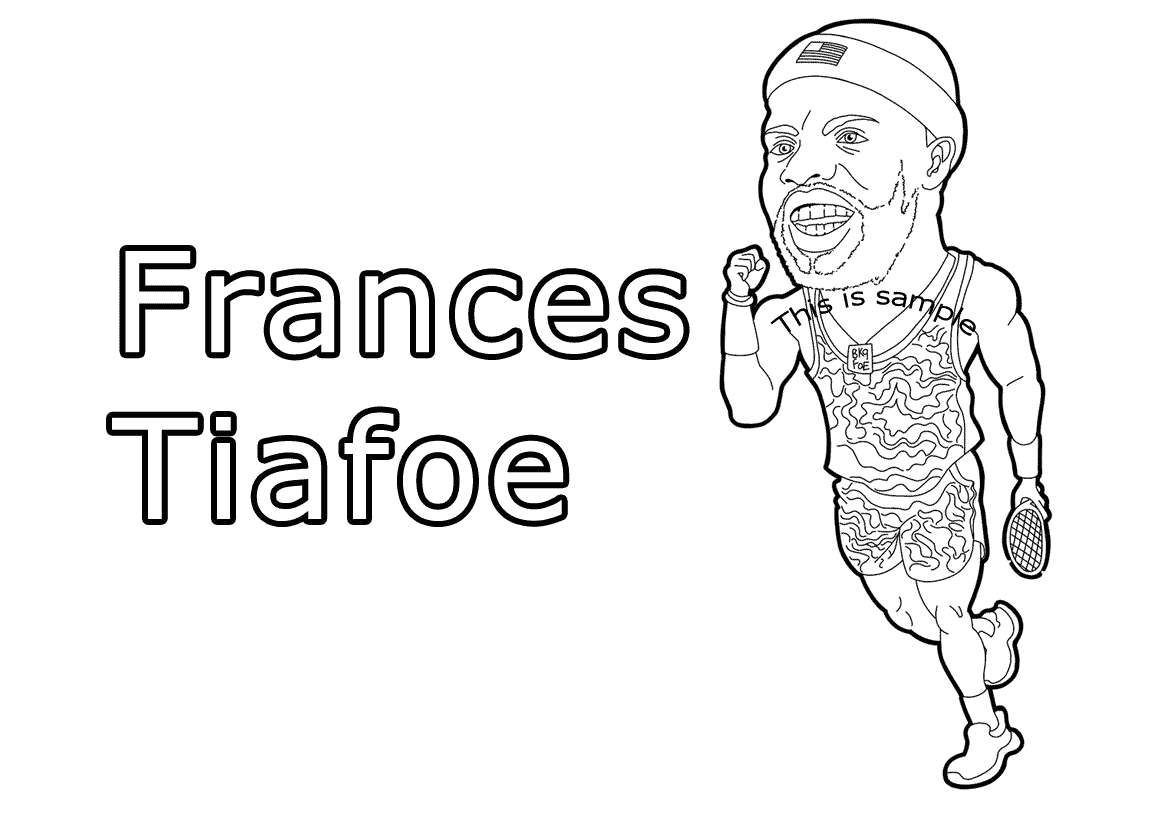 Frances Tiafoe Coloring Pages