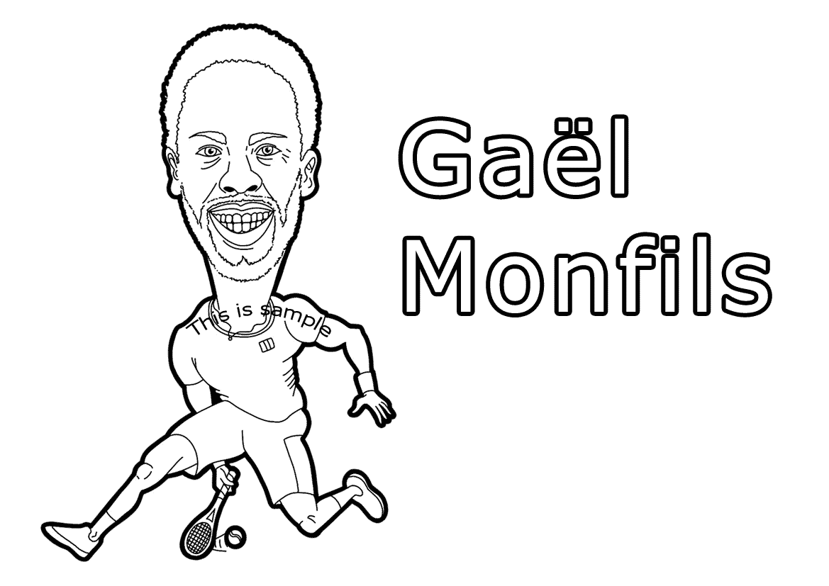 Gael Monfils Coloring Pages