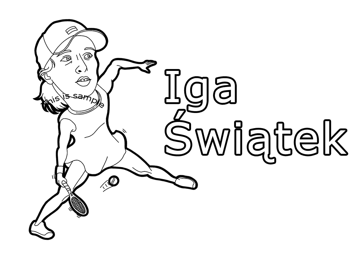 Iga Swiatek Coloring Pages