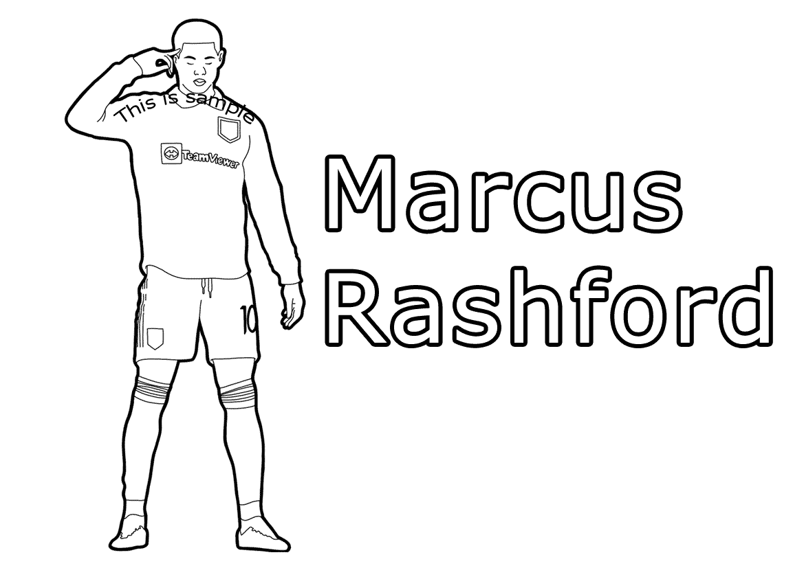 Marcus Rashford coloring pages