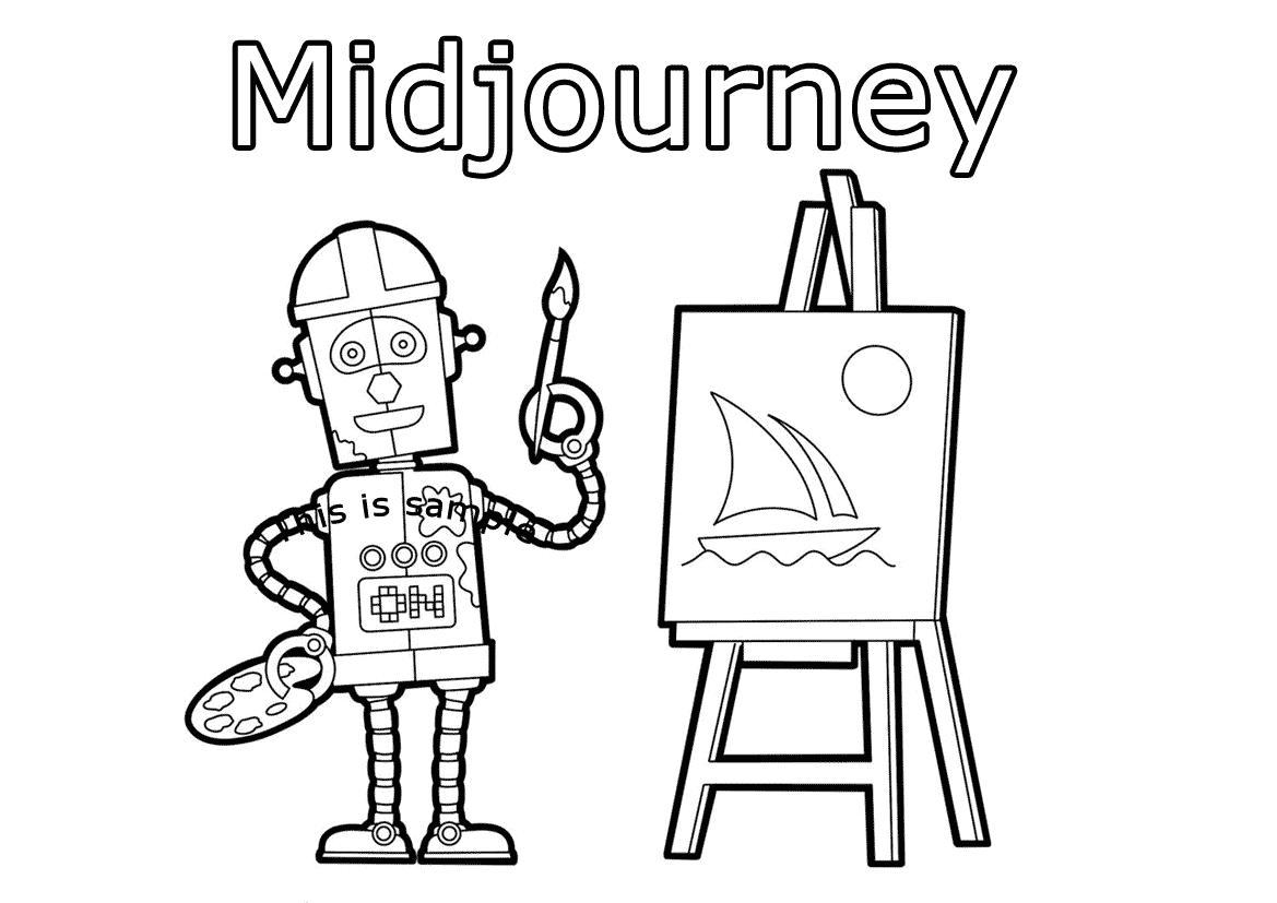 Midjourney coloring pages