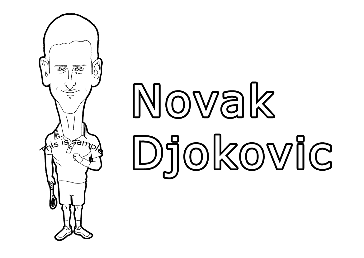 Novak Djokovic coloring pages