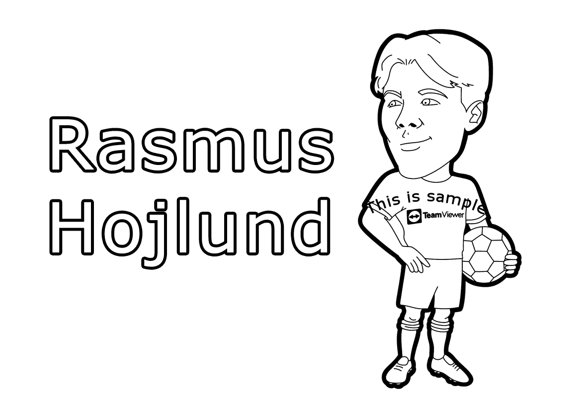 Rasmus Hojlund coloring pages