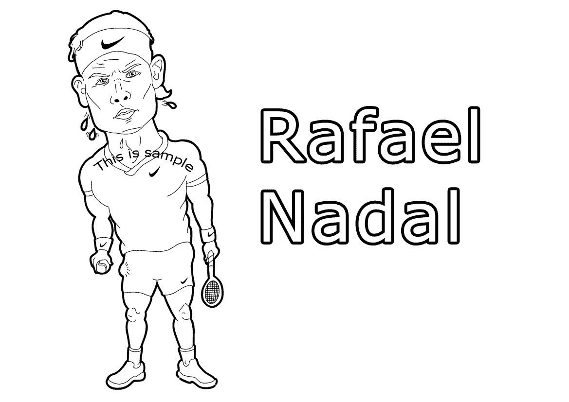 Rafael Nadal Coloring Pages