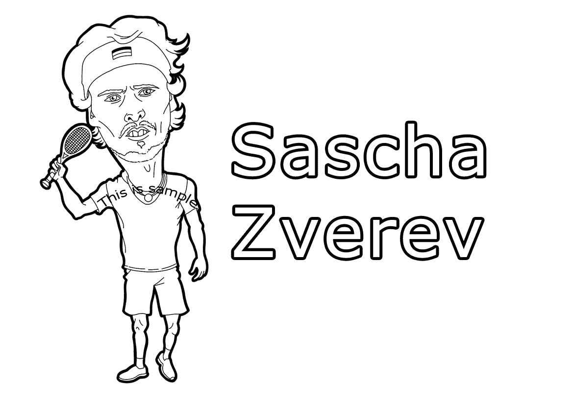 Sascha Zverev Coloring Pages