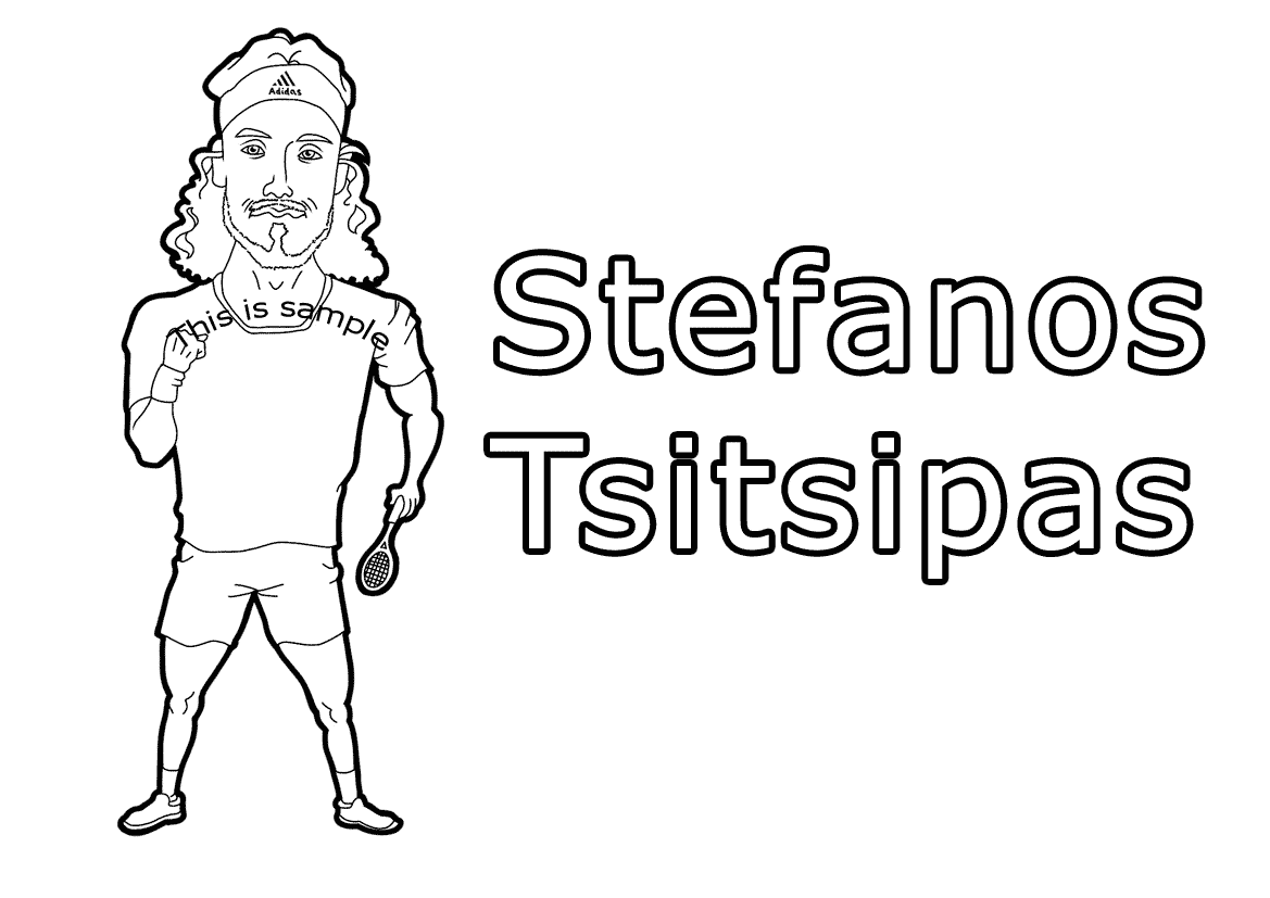 Stefanos Tsitsipas Coloring Pages